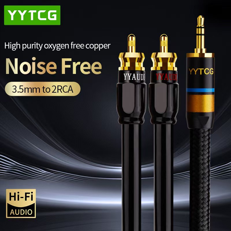 Home Cinema Installation - YYTCG RCA Cable HiFi Stereo 3.5mm