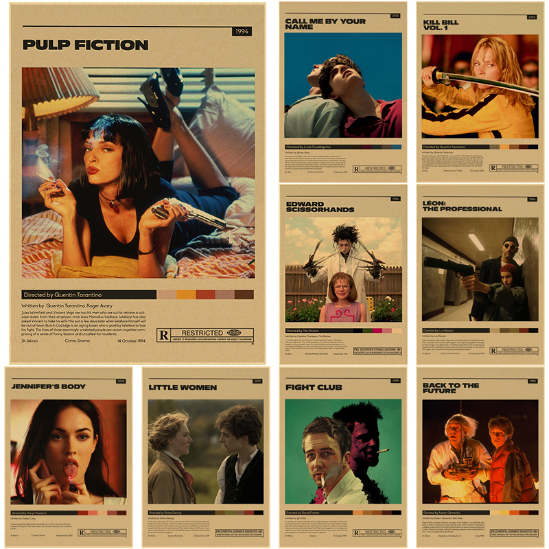 Home Cinema Diy - Classic Movie Posters Pulp Fiction Fight
