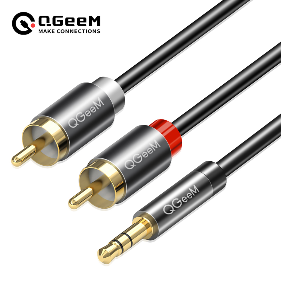 QGeeM RCA Cable 2RCA to 3.5 Au - Home Cinema Beamer avis et prix