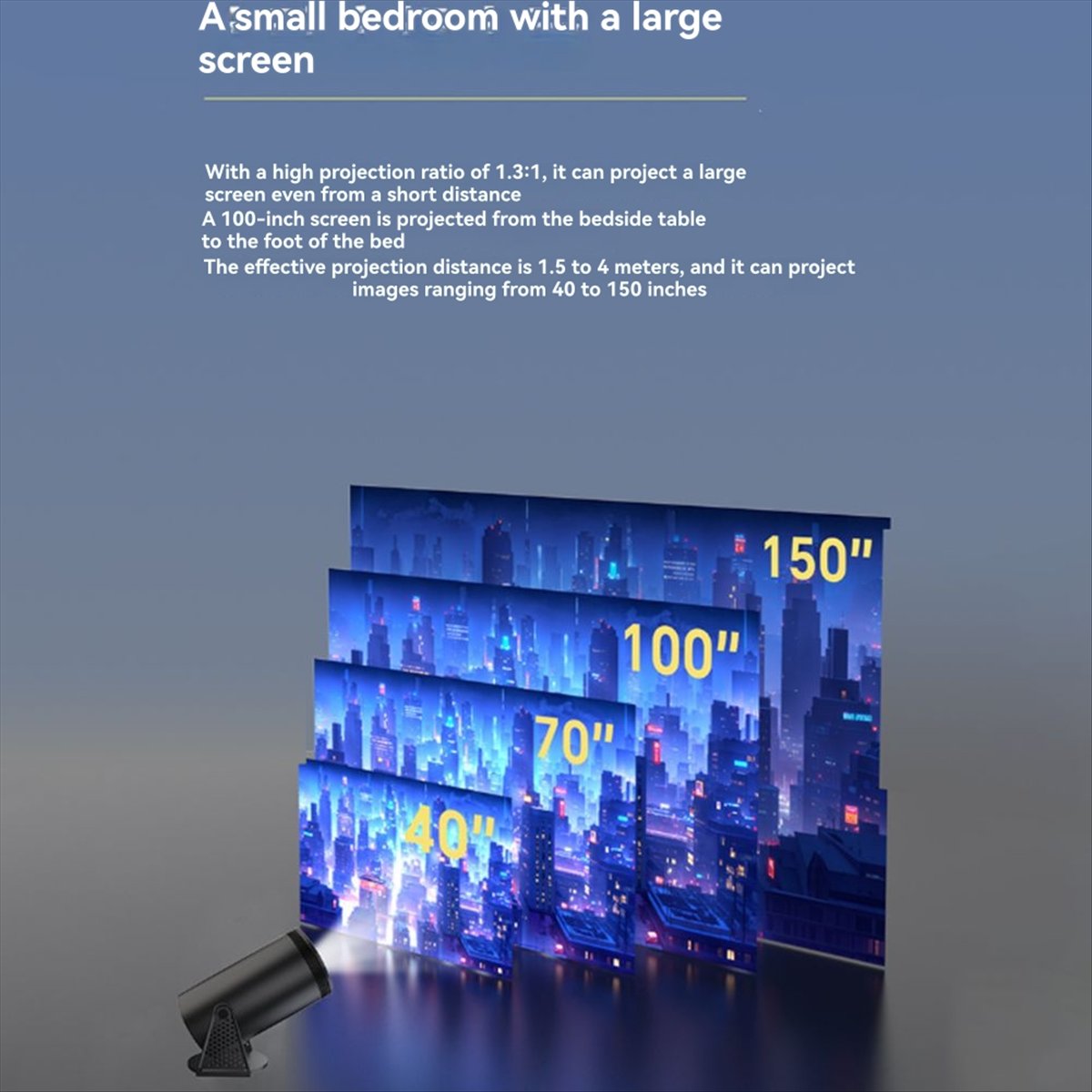 1080P Projector for Android12  - Home Cinema Quad avis et prix