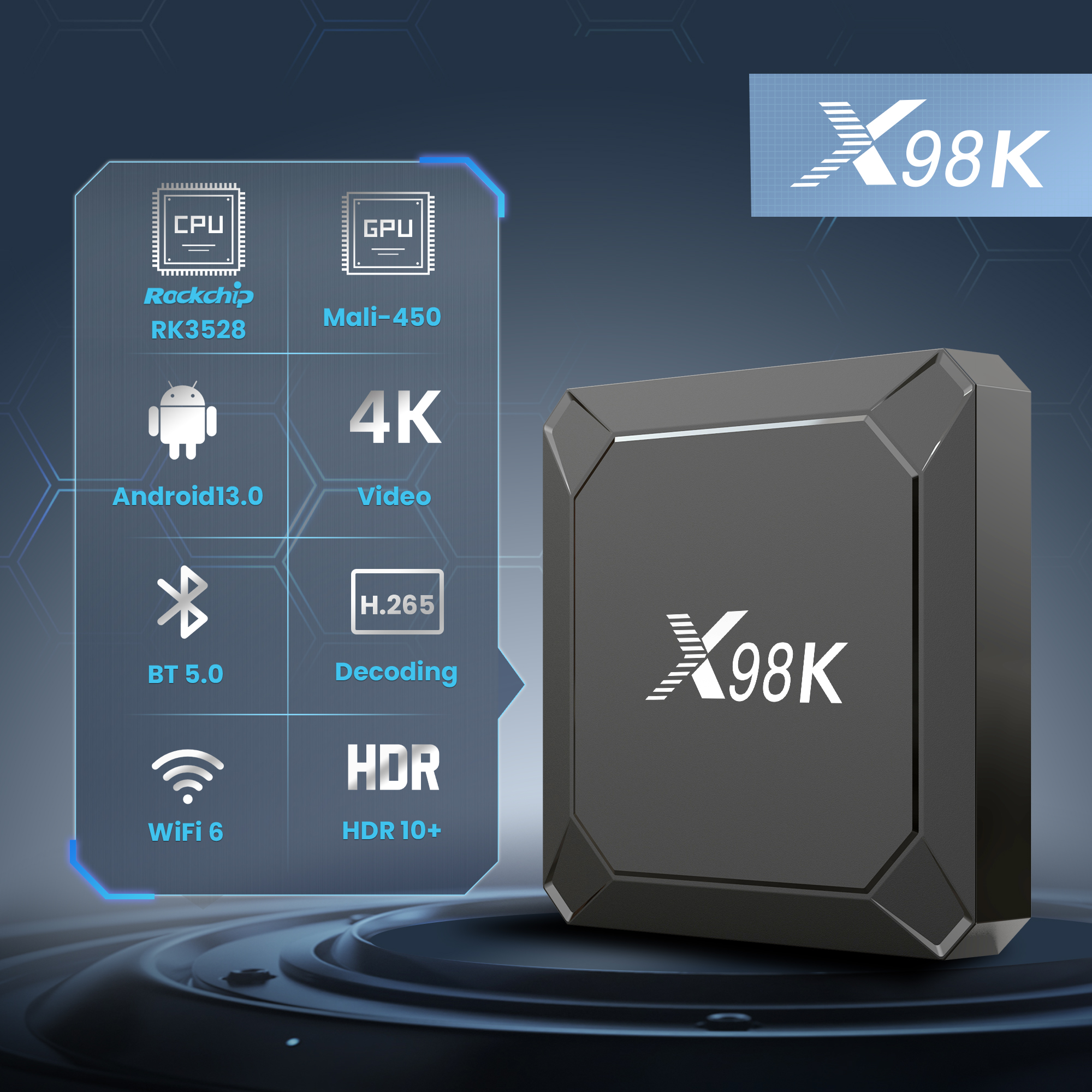 Original X98K TV Box Android13 - Home Cinema Quad avis et prix