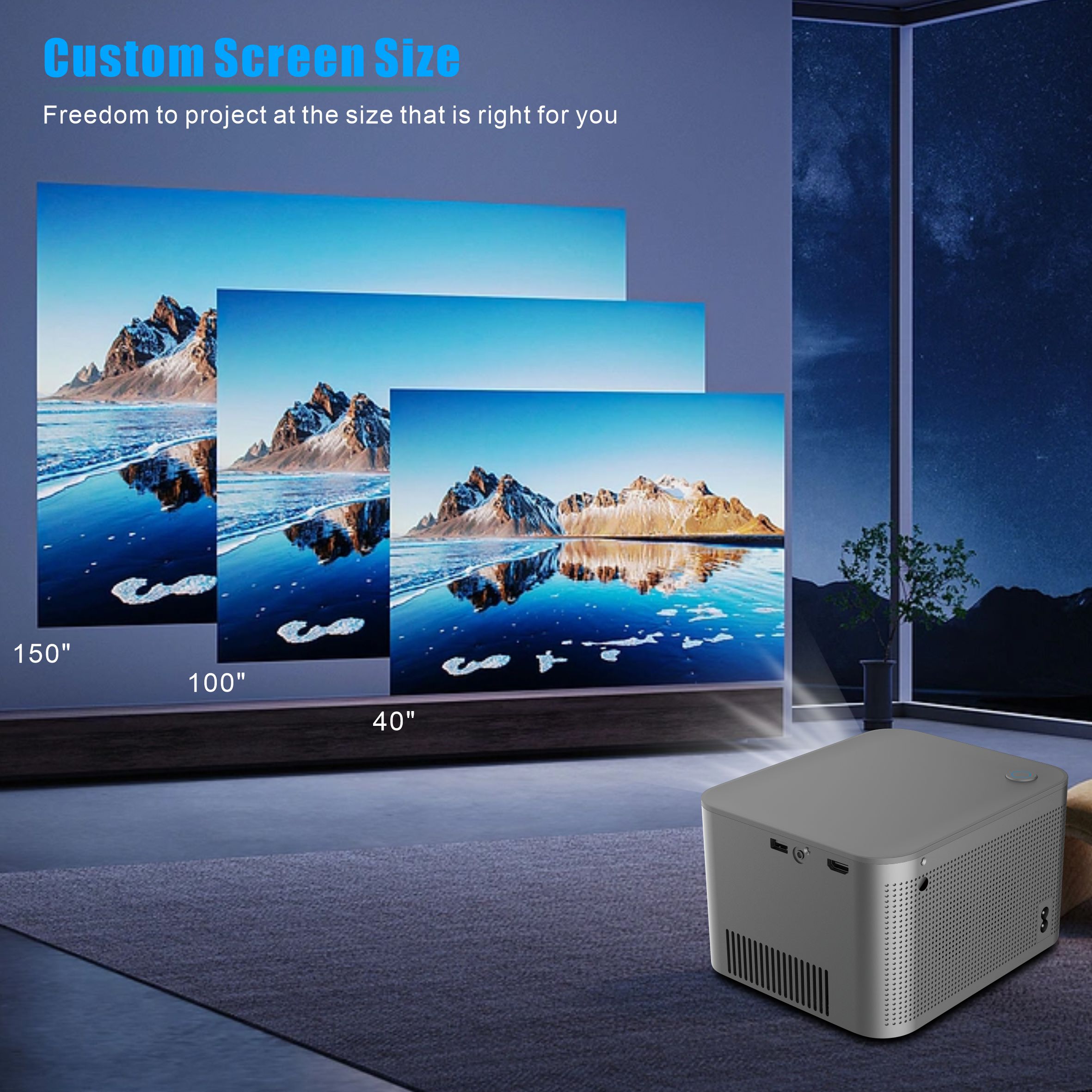 HY350 Smart Projector 4K Andro - Home Cinema Quad avis et prix