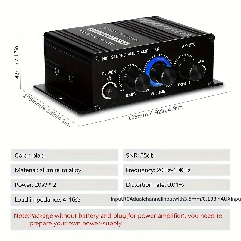 AK-270 HiFi Stereo Amplifier 4 - Home Cinema Installation avis et prix