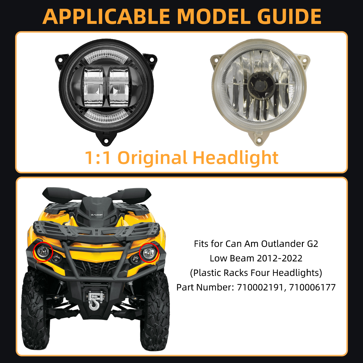 ATV LED Headlight Low Beam For - Home Cinema Imax avis et prix