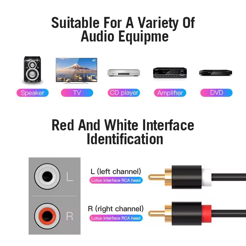 Dual RCA Cable HIFI Stereo 2 R - Home Cinema Beamer avis et prix