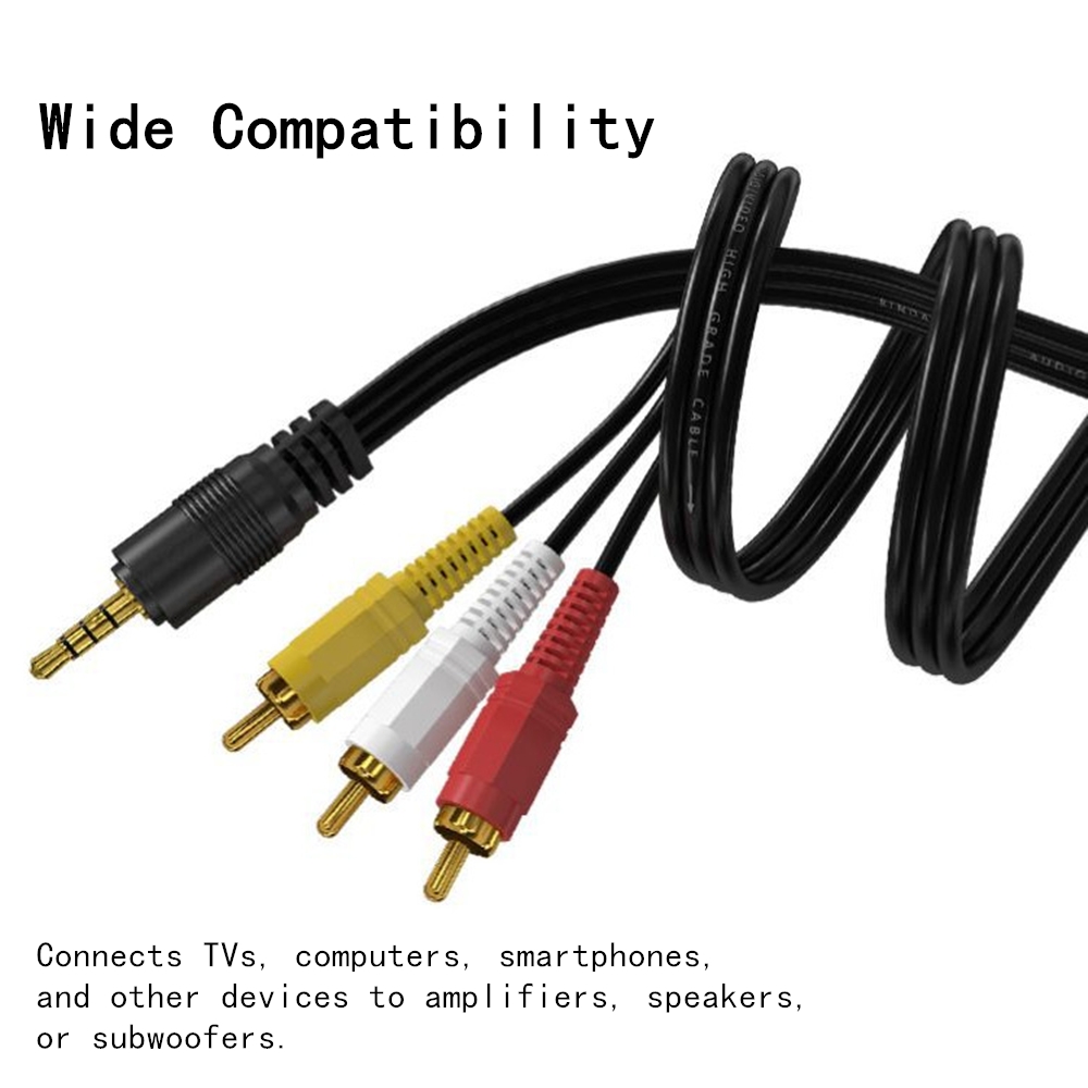 3.5mm to 3 RCA Audio Video Cab - Home Cinema Installation avis et prix