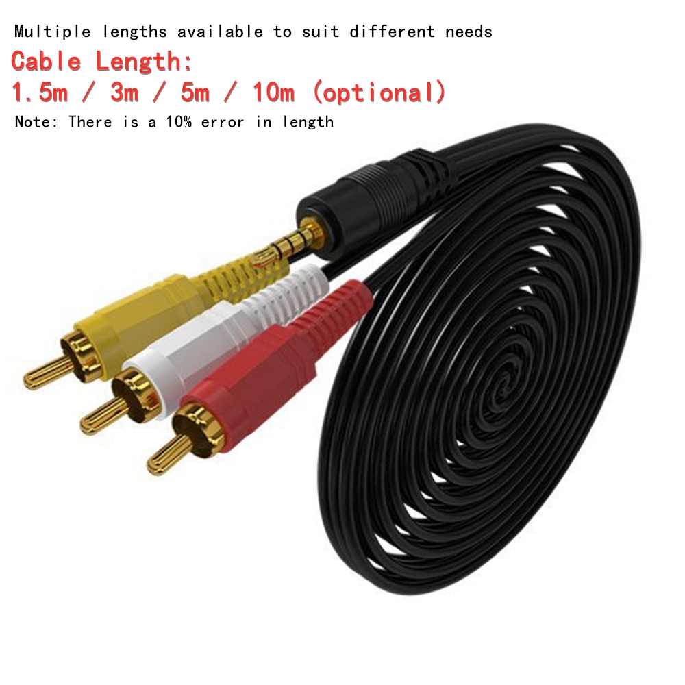 3.5mm to 3 RCA Audio Video Cab - Home Cinema Installation avis et prix
